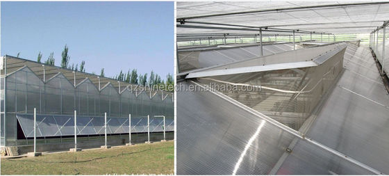 Plan d'installation de la serre en polycarbonate de 4 m de largeur de baie et cadre en acier galvanisé