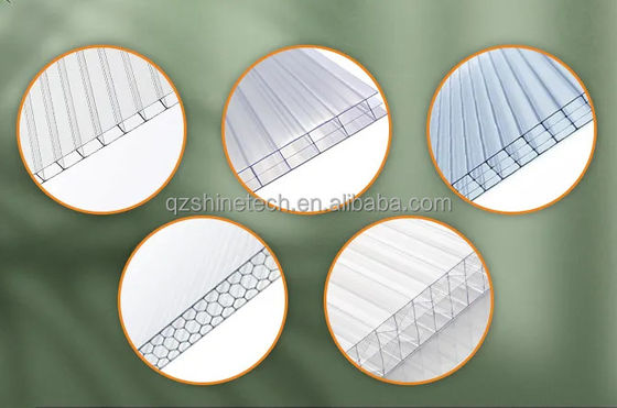Plan d'installation de la serre en polycarbonate de 4 m de largeur de baie et cadre en acier galvanisé
