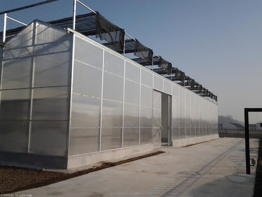 Plan d'installation de la serre en polycarbonate de 4 m de largeur de baie et cadre en acier galvanisé