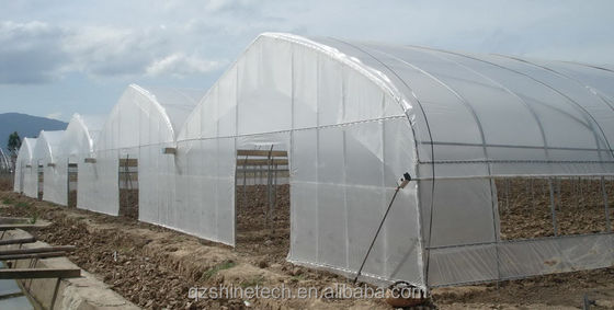 150/200 microns Serre à plusieurs étendues en plastique pour la culture de légumes et de fleurs